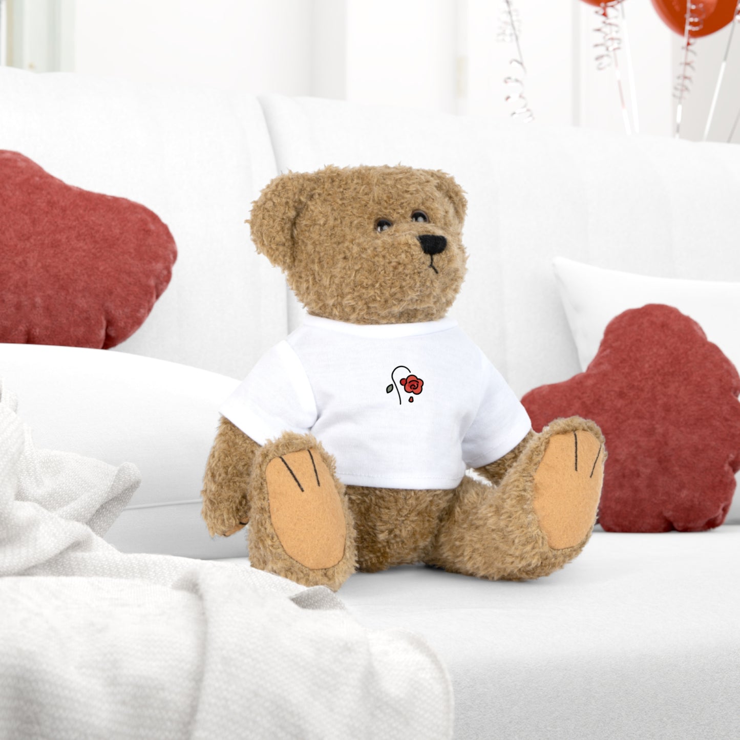 Adorable Teddy Bear Plush Toy with Customizable T-Shirt, Perfect Gift for Kids, Baby Showers, Birthdays, and Holidays