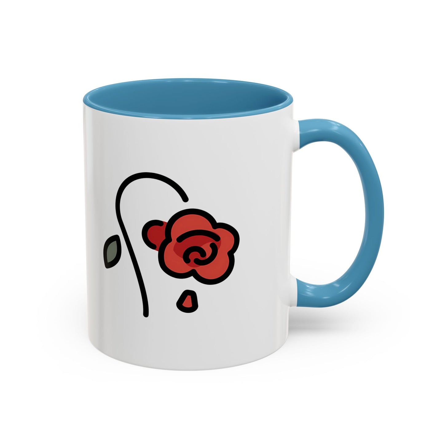 Stylish Rose Accent Coffee Mug, Floral Mug for Plant Lovers, Gift for Her, Unique Drinkware for Special Occasions, Home Decor