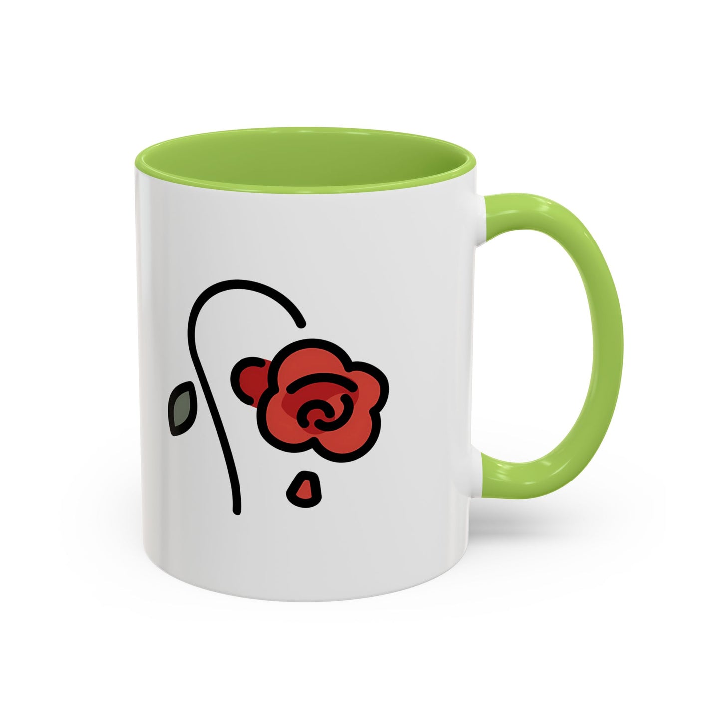 Stylish Rose Accent Coffee Mug, Floral Mug for Plant Lovers, Gift for Her, Unique Drinkware for Special Occasions, Home Decor