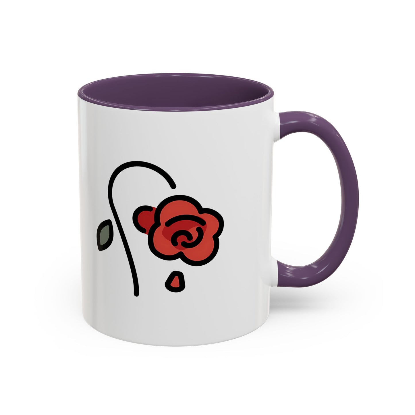 Stylish Rose Accent Coffee Mug, Floral Mug for Plant Lovers, Gift for Her, Unique Drinkware for Special Occasions, Home Decor