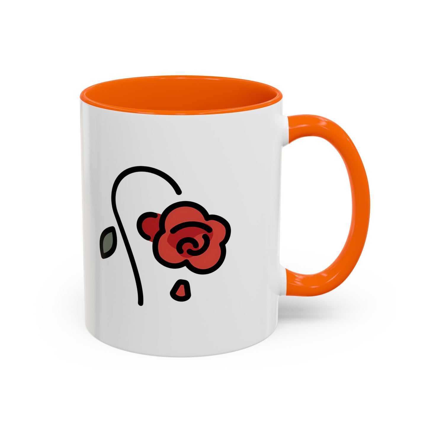 Stylish Rose Accent Coffee Mug, Floral Mug for Plant Lovers, Gift for Her, Unique Drinkware for Special Occasions, Home Decor