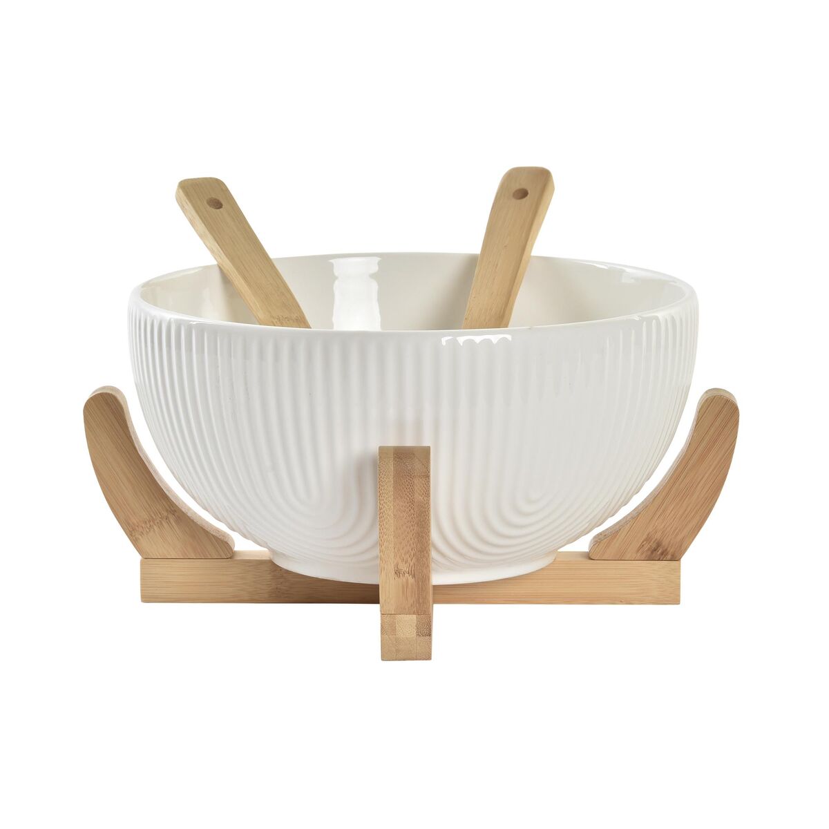 Salad Bowl Natural Porcelain White