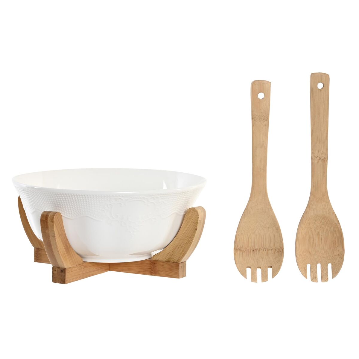 Salad Bowl Natural Porcelain White