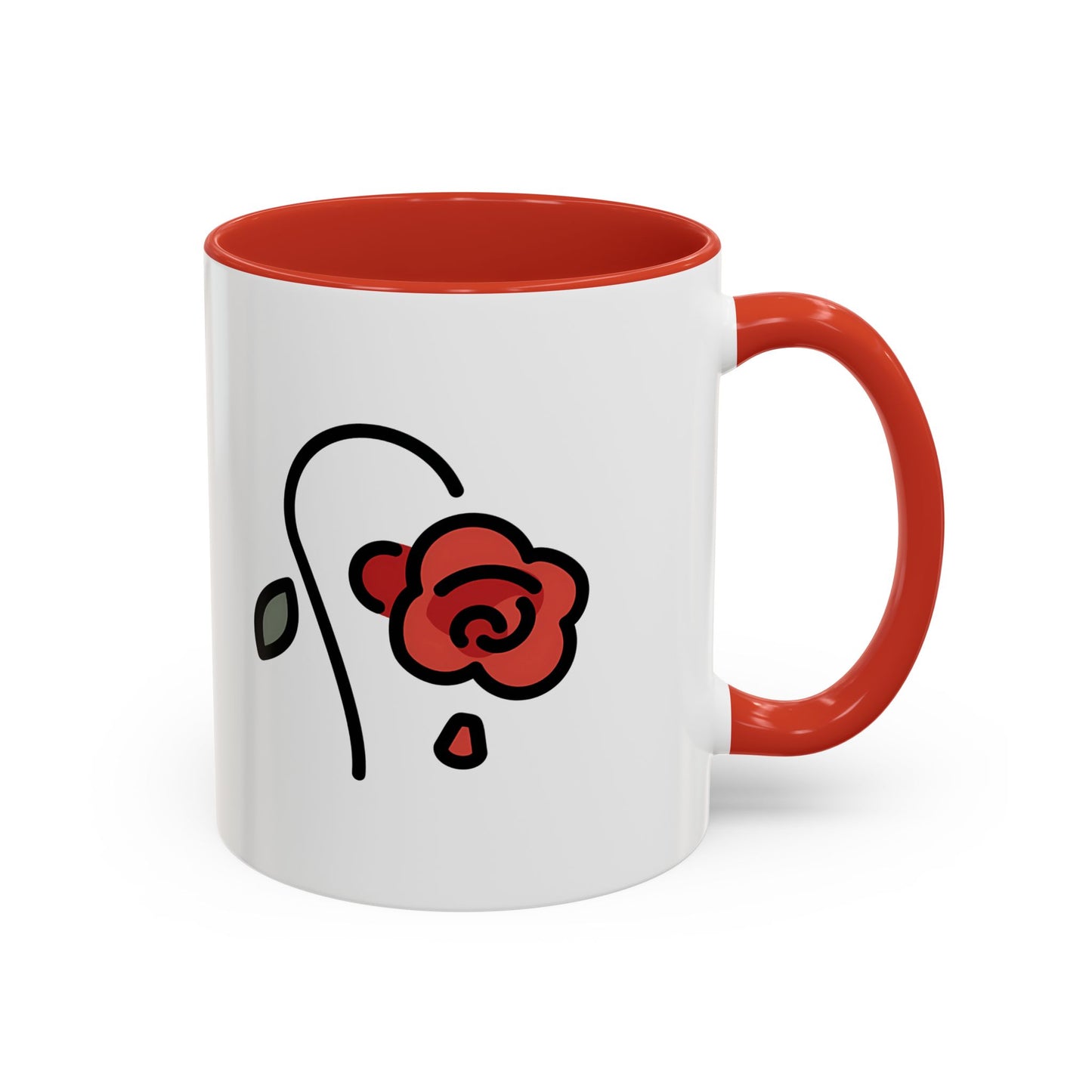 Stylish Rose Accent Coffee Mug, Floral Mug for Plant Lovers, Gift for Her, Unique Drinkware for Special Occasions, Home Decor